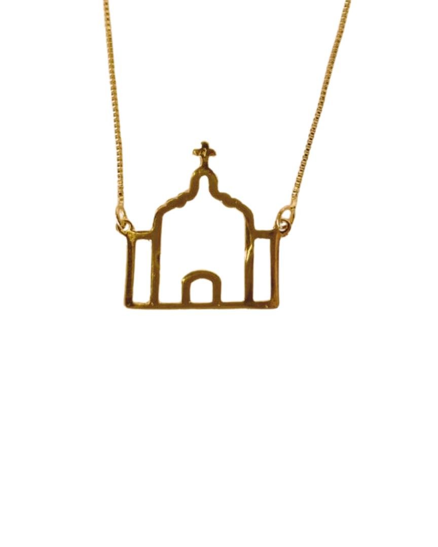 CORRENTE IGREJA VAZADA OURO